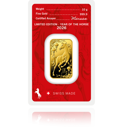 10g, Lingotto d’oro, L’anno del cavallo
